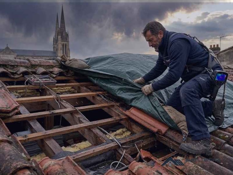 Urgence fuite de toiture — chantier Altys Toiture Le Taillan-Médoc au Taillan-Médoc